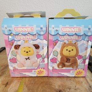 Plush Toy Set - Brown and White